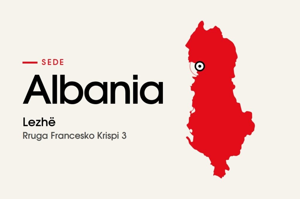 Sede Fratelli Kola in Albania: mappa con Lezhë, Rruga Francesko Krispi 3
